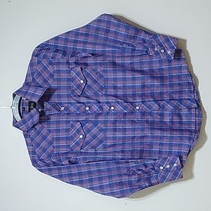 White Horse Boy's Snap Down Long Sleeve Shirt